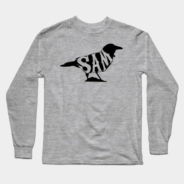 Crow Long Sleeve T-Shirt by Pixhunter